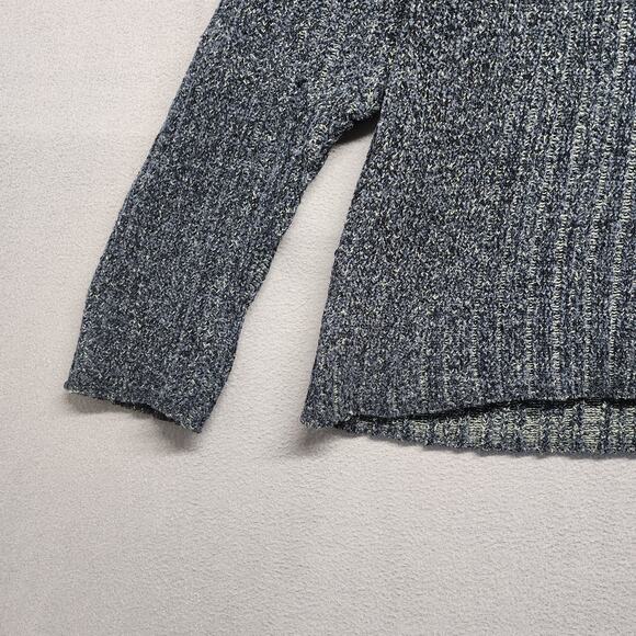 Ted Baker London Womens Sweater Size 3 US Medium Blue V Neck Cotton Blend Ribbed - Picture 11 of 16
